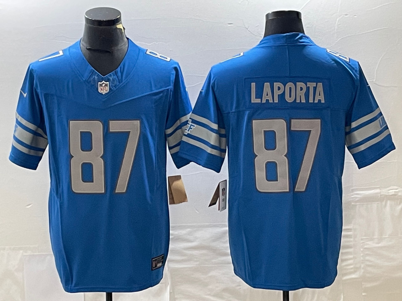 Men's Detroit Lions Sam Laporta #87 Blue Jersey
